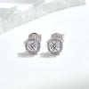 MODIAN D Color Moissanite Stud Earrings Brilliant Square Cut Lab Created Diamond 925 Silver Earrings For Women Wedding Jewelry