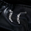 MODIAN D Color Moissanite Link Chain Stud Earrings 925 Sterling Silver Exquisite Trendy Earrings For Women Vacation Fine Jewelry