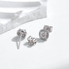 MODIAN D Color Moissanite Stud Earrings Brilliant Square Cut Lab Created Diamond 925 Silver Earrings For Women Wedding Jewelry