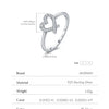 MODIAN Sparkling D Color Moissanite 925 Sterling Silver Rings Irregular Hollow Heart Finger Rings For Women Fine Jewelry