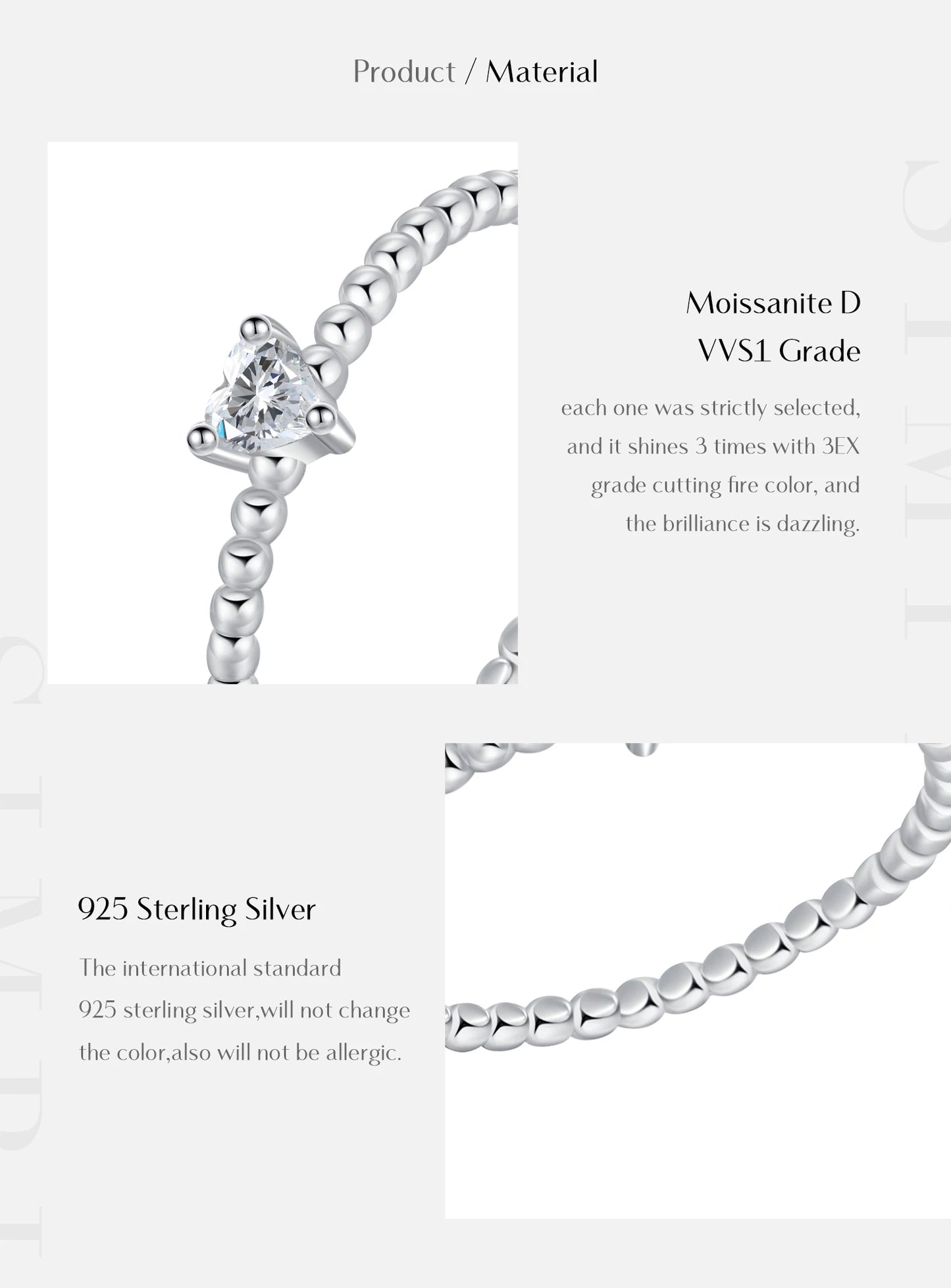 MODIAN D Color Geometric Shaped Moissanite Ring 925 Sterling Silver Heart Square Lab Diamond Wedding Band Jewelry For Women