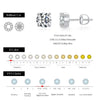 MODIAN Dazzling D Color Moissanite 925 Sterling Silver Round Pendant Necklace Stud Earrings For Women Wedding Fine Jewelry Set