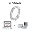 MODIAN Dazzling D Color Moissanite Eternity Band Rings 925 Sterling Silver Luxury Stackable Fashion Ring For Women Fine Jewelry