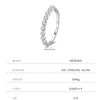 MODIAN D Color Moissanite Round Ring 925 Sterling Silver Sparkling Stacking Slim Band Rings For Women Wedding Fine Jewelry Gifts