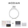 MODIAN 1CT D Color Round High Quality Moissanite Ring For Women 925 Sterling Silver Romantic Wedding Engagement Band Jewelry