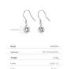 MODIAN 1CT D Color Sparkling Moissanite Hook Earrings 925 Sterling Silver Round Sway Dangle Earrings For Women Fine Jewelry