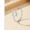 MODIAN Sparkling D Color Moissanite 925 Sterling Silver Rings Irregular Hollow Heart Finger Rings For Women Fine Jewelry