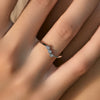 MODIAN D Color Moissanite Lab Diamond Rings 925 Sterling Silver Irregular Line Stackable Fashion Ring For Women Fine Jewelry