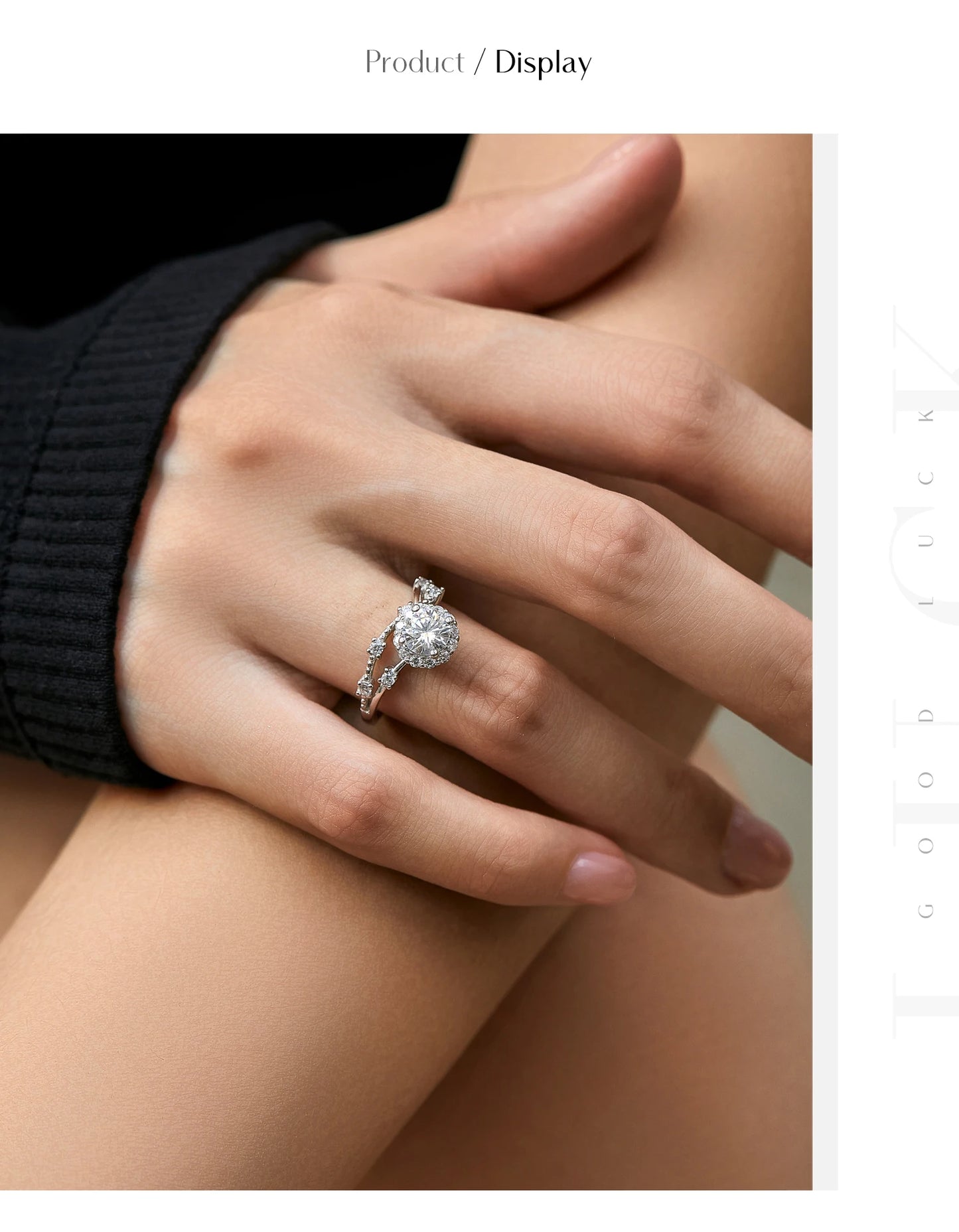 MODIAN Moissanite Ring Delicate Lab Diamond Halo Ring 925 Sterling Silver Crown Luxury Rings for Women Wedding Fine Jewelry