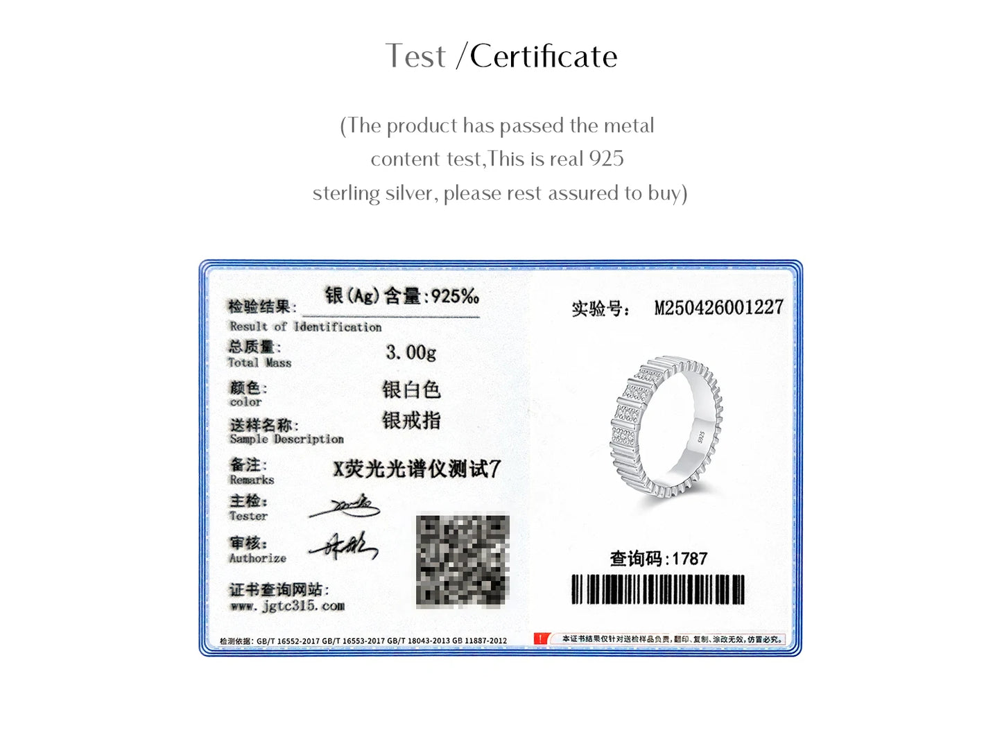 MODIAN Exquisite D Color Moissanite Ring 925 Sterling Silver Fashion Stackable Eternity Band Rings For Women Fine Jewelry