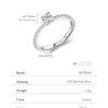 MODIAN D Color Moissanite Ring Delicate Square 925 Sterling Silver Lab Diamond Ring For Women Wedding Statement Jewelry