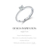 MODIAN D Color Moissanite Ring Delicate Square 925 Sterling Silver Lab Diamond Ring For Women Wedding Statement Jewelry