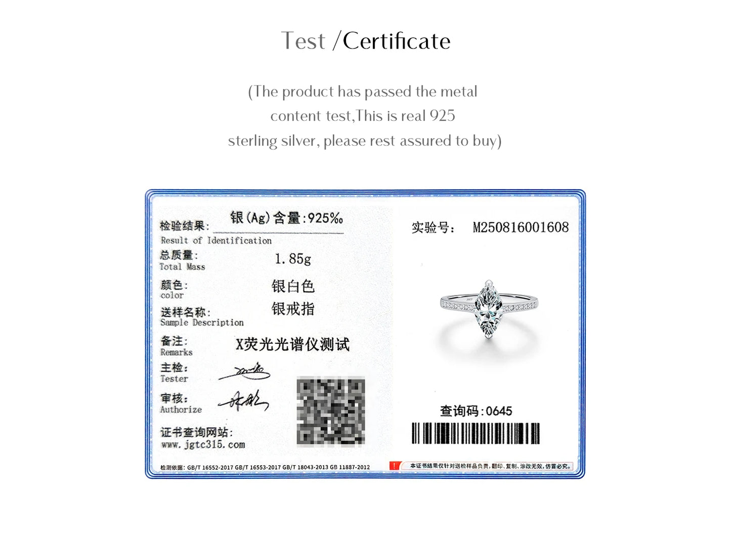 MODIAN Marquise Cut D Color Moissanite Finger Rings 925 Sterling Silver Exquisite Wedding Engagement Ring For Women Fine Jewelry