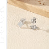 MODIAN Sparkling Rhombus Moissanite Ear Studs 925 Sterling Silver Trendy Stackable Stud Earrings For Women Daily OL Fine Jewelry