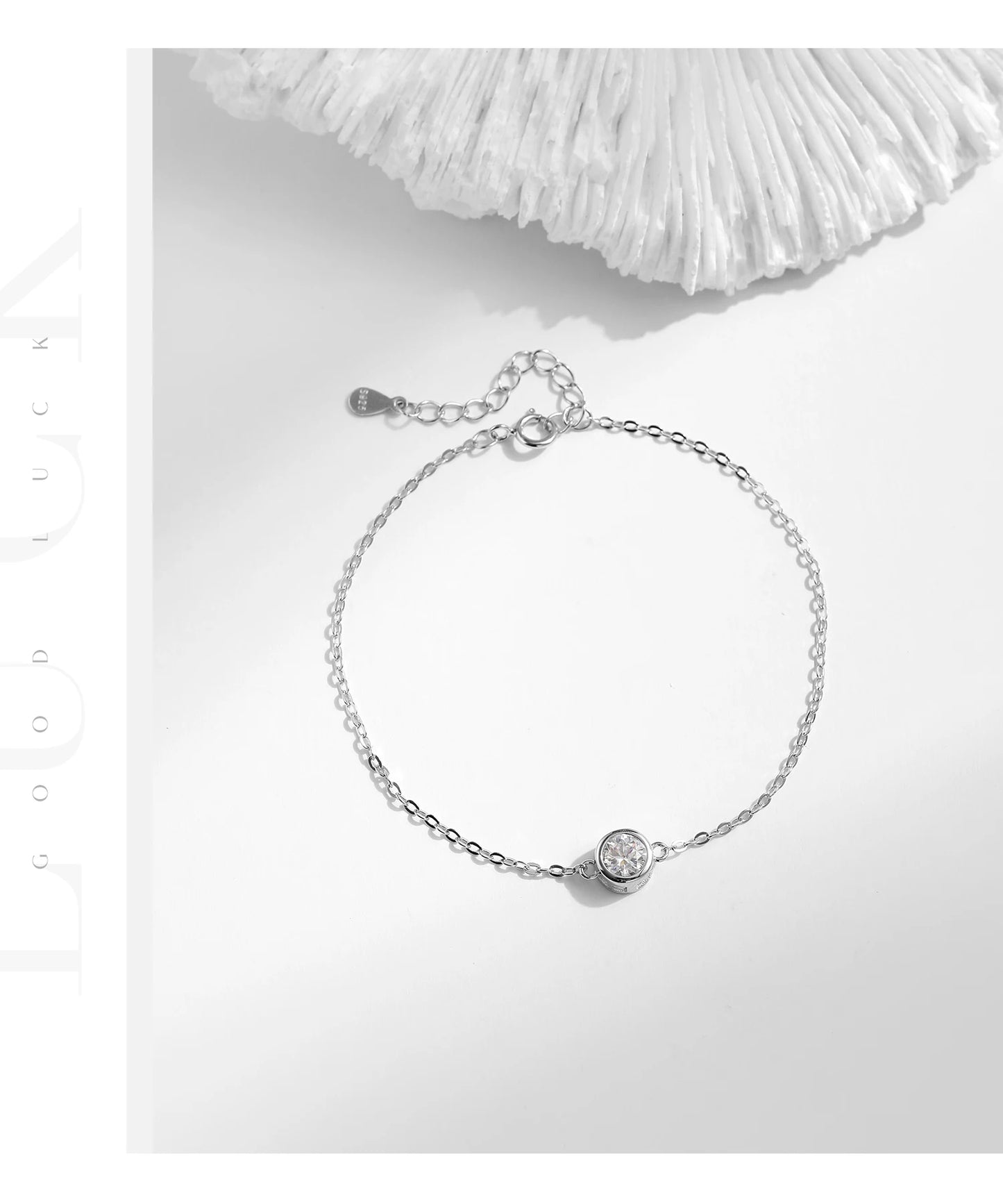 MODIAN 0.5CT Moissanite Bracelet 925 Sterling Silver Classic Link Chain Charms Bracelets For Women Luxury Wedding Jewelry