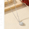 MODIAN 1CT Dazzling Moissanite Halo Necklace 925 Sterling Silver Heart Wedding Gfits Pendant Necklace For Women Fine Jewelry