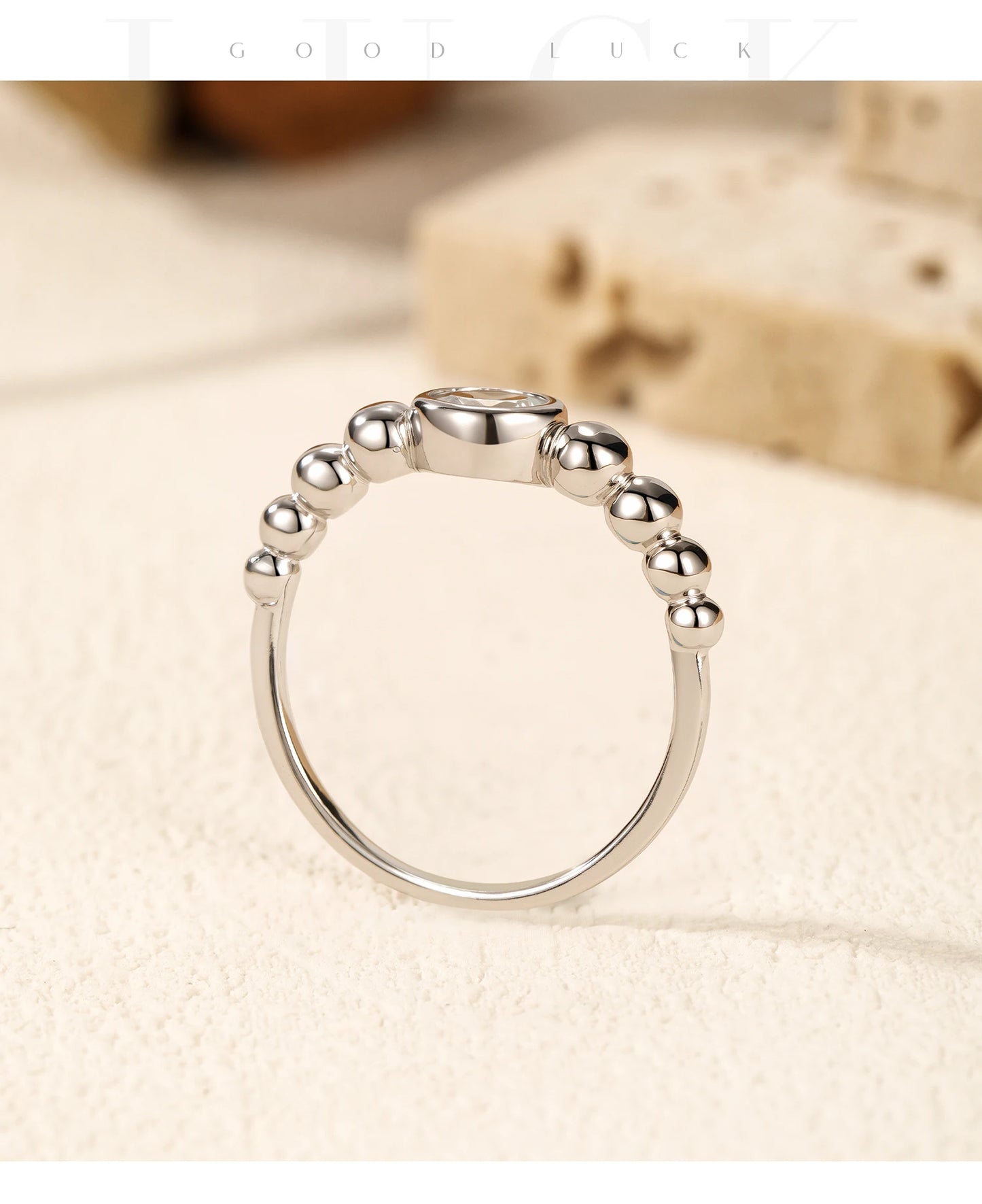 MODIAN 0.5Ct VVS1 Moissanite Rings 925 Sterling Silver Fashion Stackable Finger Ring For Women Wedding Anniversary Jewelry