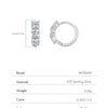 MODIAN D Color Moissanite Classic Ear Buckle 925 Sterling Silver Trendy Round Stackable Hoop Earrings For Women Fine Jewelry