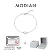 MODIAN D Color Moissanite Bracelet 925 Sterling Silver Simple Heart Daily Link Chain Bracelet For Women Fine Jewelry With Box