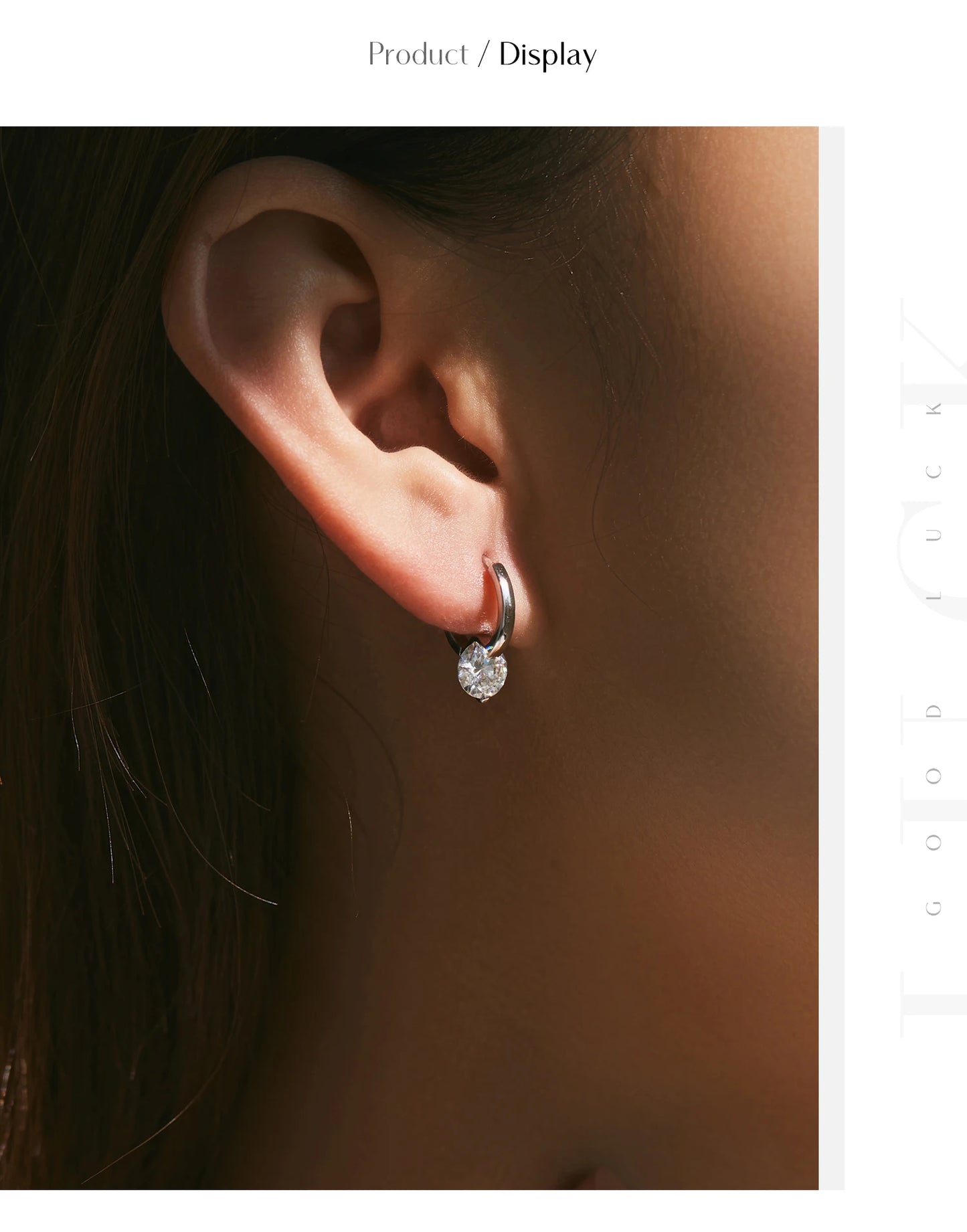 MODIAN 1.0CT D Color Moissanite Hoop Earrings 925 Sterling Silver Luxury Buckle Earrings For Women Wedding Fine Jewelry Gifts