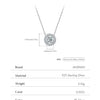 MODIAN Classic Moissanite Link Chain Necklace 925 Sterling Silver Wedding Anniversary Pendant Necklace For Women Fine Jewelry