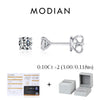 MODIAN 5 Sizes D Color Moissanite Earrings 925 Sterling Silver Sparkling Luxury Stud Earrings For Women Wedding Fine Jewelry