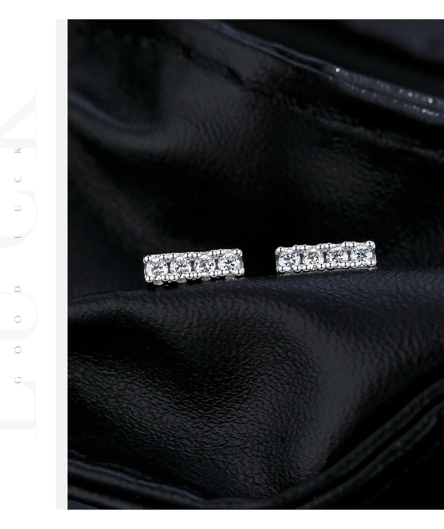 MODIAN D Color Moissanite Minimalism Stud Earrings 925 Sterling Silver Stackable Fashion Earrings For Women Vacation Jewelry