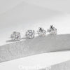 MODIAN 1.00Ct 2.00Ct Moissanite D Color Lab Diamond Stud Earrings For Women 925 Sterling Silver Basic Design Wedding Jewelry