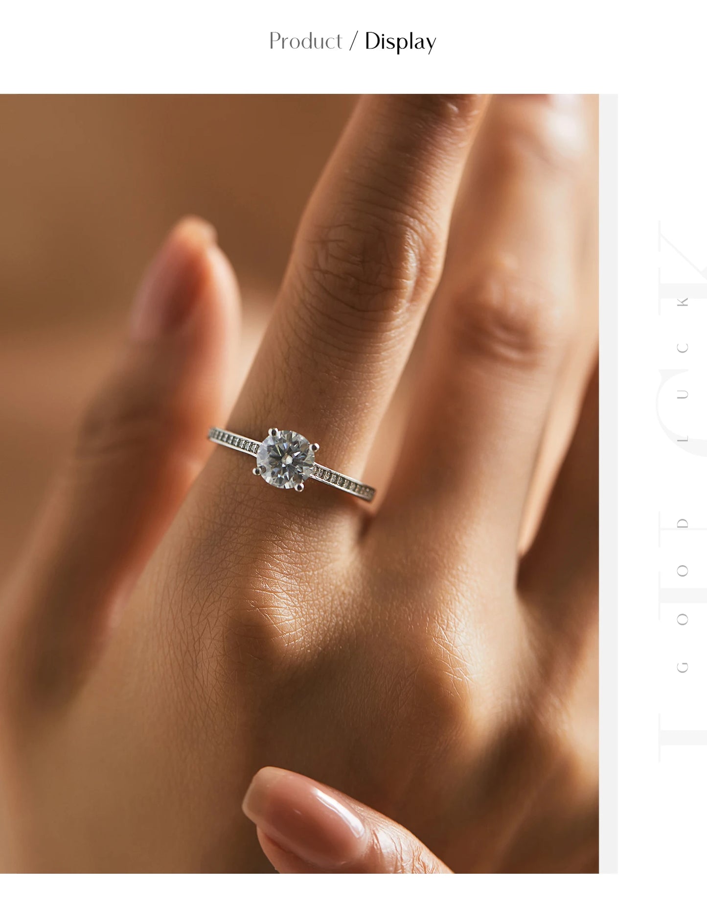 MODIAN D Color Lab Diamond 1CT Moissanite Ring For Women 925 Sterling Silver Classic Wedding Engagement Band Jewelry Gifts