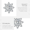 MODIAN Sparkling VVS1 D Color Moissanite Stud Earrings 925 Sterling Silver Classic Flowers Earrings For Women Fine Jewelry Gift