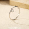 MODIAN D Color Round Moissanite Ring 925 Sterling Silver Small Charms Sparkling Finger Rings For Women Wedding Jewelry Gift
