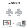 MODIAN D Color Moissanite Clubs Small Ear Studs 925 Sterling Silver  Daily Wear Stackable Stud Earrings For Women Fine Jewelry