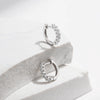 MODIAN D Color Moissanite Small Hoop Earrings 925 Sterling Silver Hollow Sparkling Ear Buckles For Women Wedding Fine Jewelry