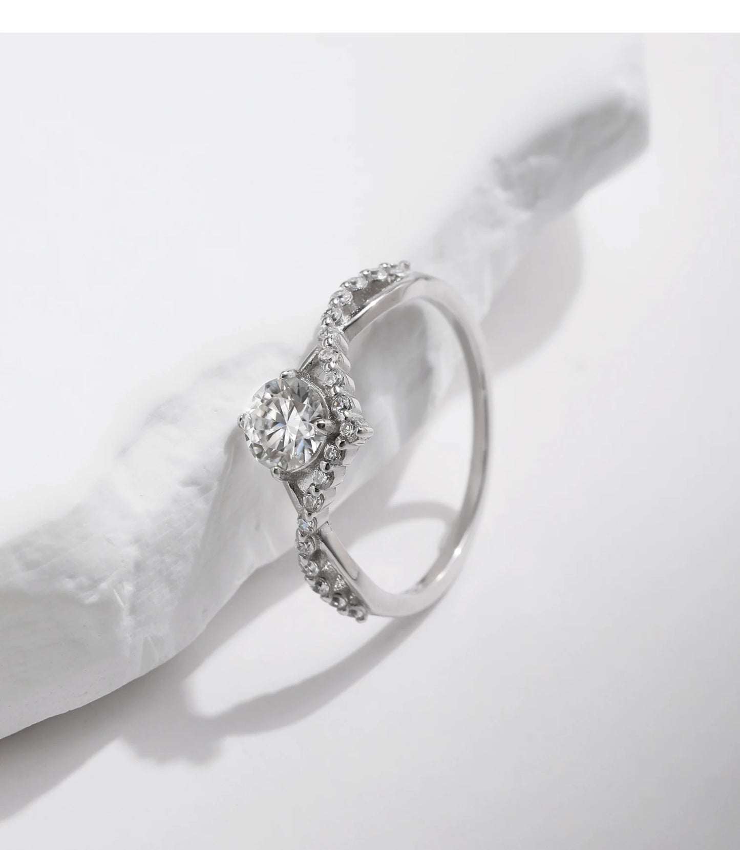 MODIAN Crown D Color Moissanite Ring Delicate Lab Diamond Ring 925 Sterling Silver For Women Wedding Engagement Jewelry