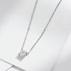 MODIAN Square & Round Halo Moissanite 925 Sterling Silver Pendant Necklace D Color VVS1 Lab Diamond Necklace For Women Jewelry