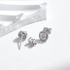 MODIAN D Color Moissanite Stud Earrings Brilliant Square Cut Lab Created Diamond 925 Silver Earrings For Women Wedding Jewelry