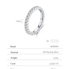 MODIAN Luxury D Color Moissanite Band Stackable Ring For Women Real 925 Sterling Silver Wedding Jewelry With Exquisite Box Gift