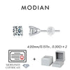 Modian Moissanite 1CT 2CT D Color VVS1 EX Luxury Stud Earrings 925 Sterling Silver Sparkling Earrings For Women Wedding Jewelry