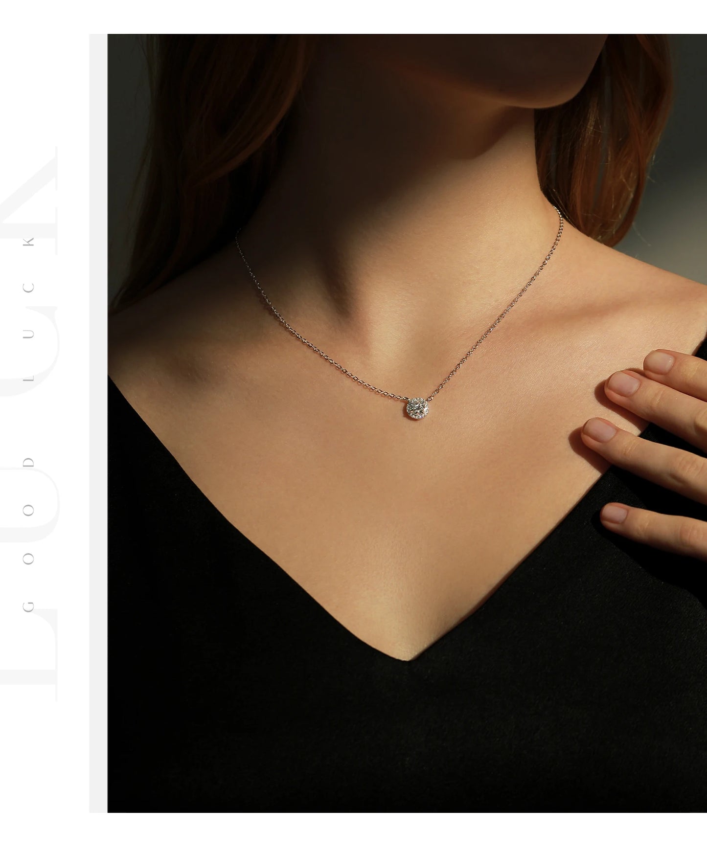 MODIAN 0.8 Carat D Color Classic Halo Moissanite Pendant Necklace 925 Sterling Silver Lab Diamond Wedding Jewelry For Women