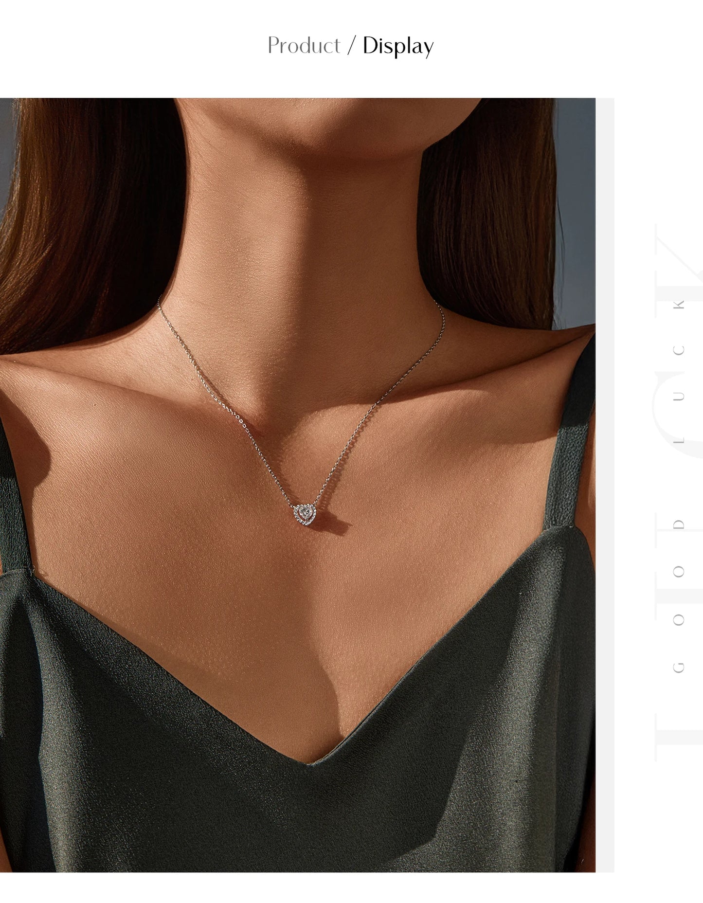 MODIAN D Color Heart Moissanite 925 Sterling Silver Fashion Simple Pendant Necklace For Women Wedding Fine Jewelry Gfits