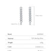 MODIAN D Color Moissanite Link Chain Stud Earrings 925 Sterling Silver Exquisite Trendy Earrings For Women Vacation Fine Jewelry