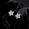 MODIAN D Color Dazzling Moissanite Earrings 925 Sterling Silver Trendy Cute Snowflake Stud Earrings For Women Fine Jewelry