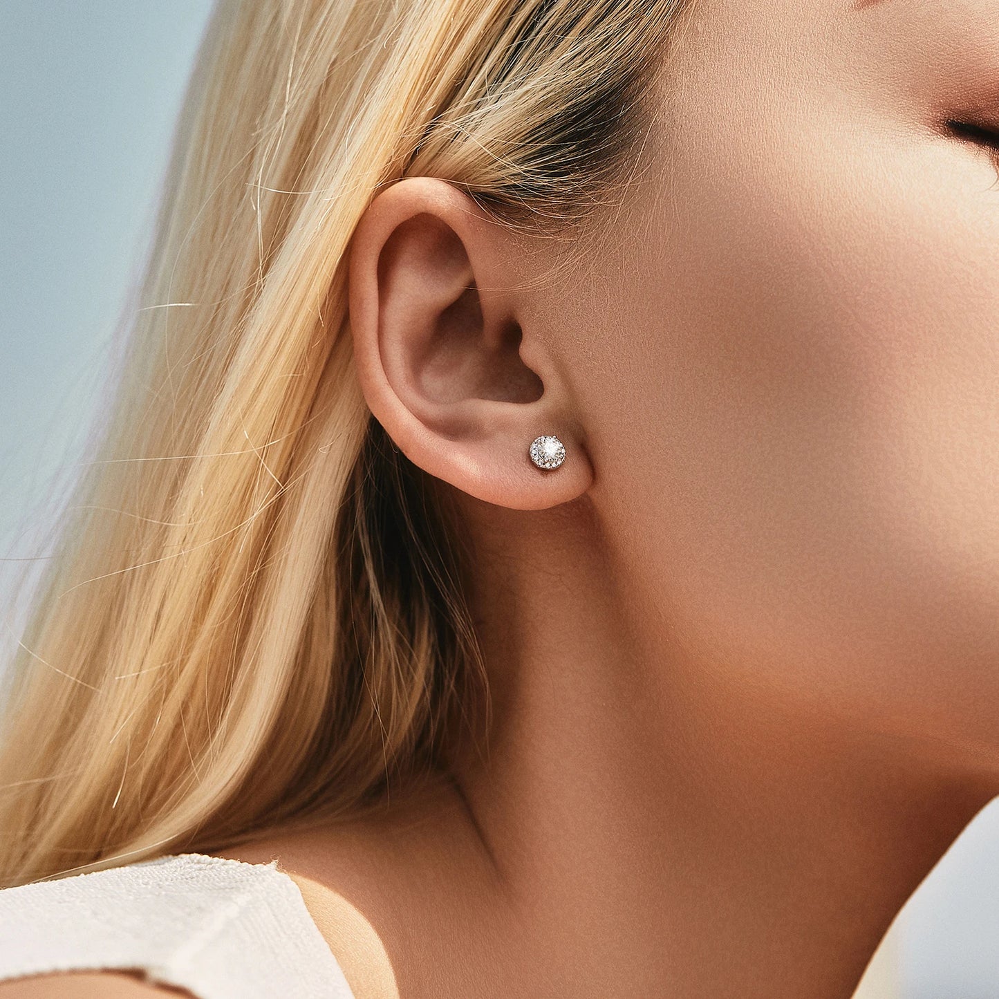 MODIAN Moissanite 925 Sterling Silver Fashion Luxury Round Necklace Stud Earrings Ring For Women Wedding Fine Jewelry Se