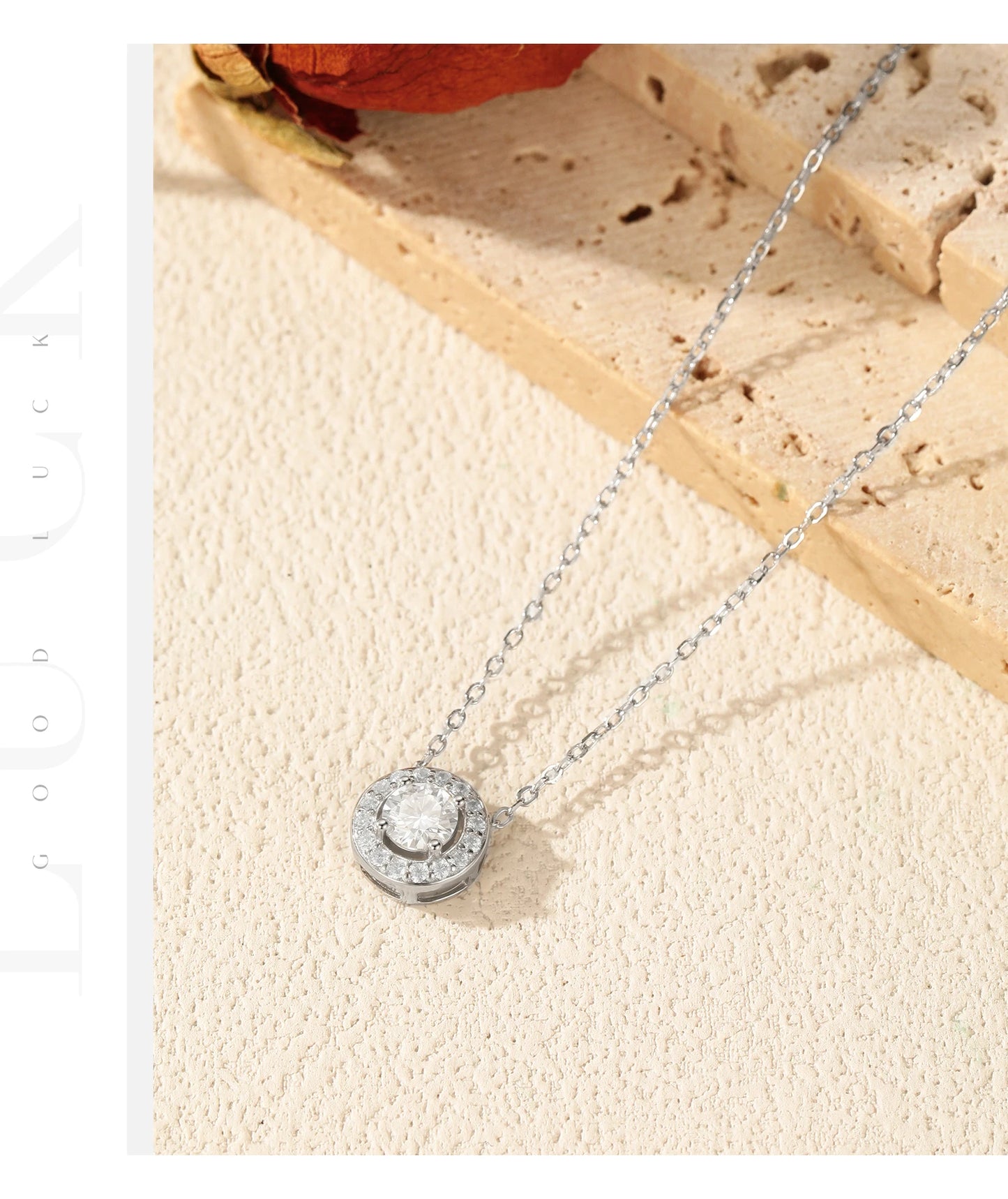 MODIAN Classic Moissanite Link Chain Necklace 925 Sterling Silver Wedding Anniversary Pendant Necklace For Women Fine Jewelry