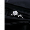 MODIAN 1CT Moissanite Ring 925 Sterling Silver Delicate Flower Six Claws Lab Created Diamond Rings For Women Wedding Jewelry