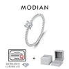 MODIAN D Color Geometric Shaped Moissanite Ring 925 Sterling Silver Heart Square Lab Diamond Wedding Band Jewelry For Women