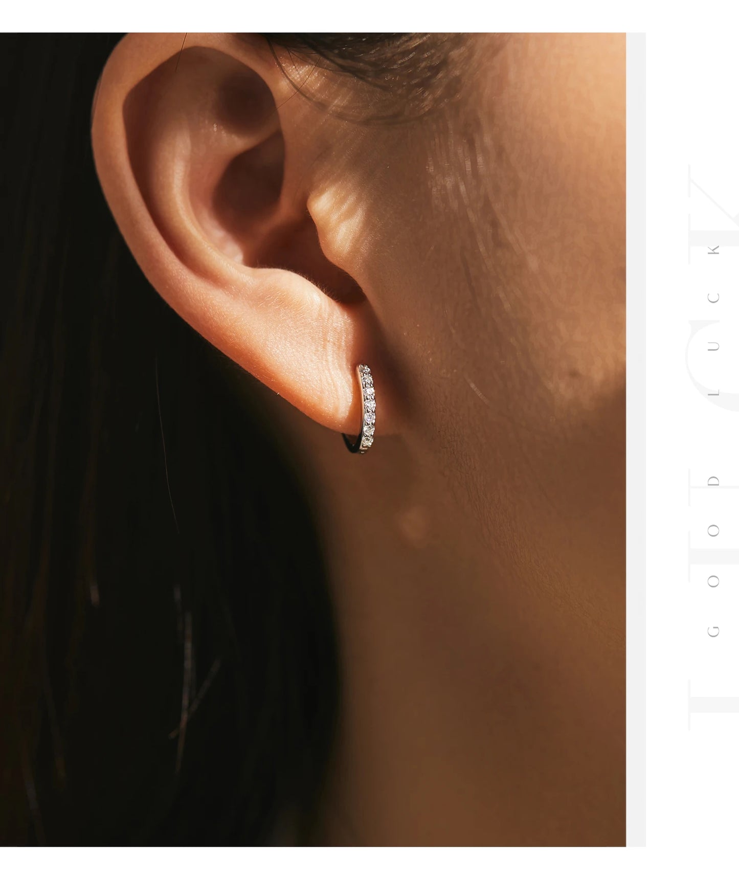 MODIAN D Color Moissanite 925 Sterling Silver Classic Simple Round Hoop Earrings Ring For Women Daily Fine Jewelry Set