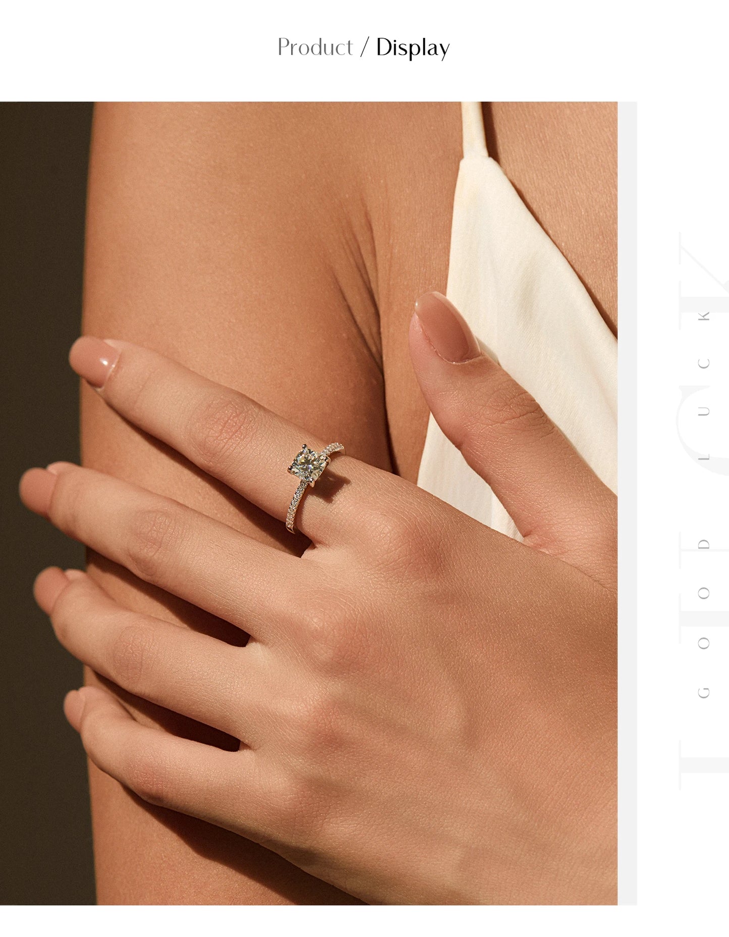 MODIAN 1CT D Color Square Moissanite Rings 925 Sterling Silver Trendy Finger Rings For Women Wedding Statement Fine Jewelry