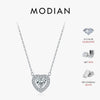 MODIAN D Color Heart Moissanite 925 Sterling Silver Fashion Simple Pendant Necklace For Women Wedding Fine Jewelry Gfits