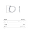 MODIAN D Color Moissanite Small Hoop Earrings 925 Sterling Silver Hollow Sparkling Ear Buckles For Women Wedding Fine Jewelry
